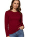 Bay Road Merino Harper Crew - Bordeaux