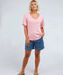 Foxwood Classic V Tee - Pink Icing