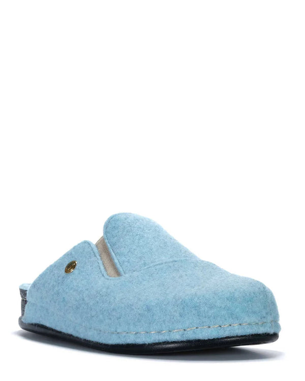 Harriet Dr Feet Felt Wool Slipper - Light Blue