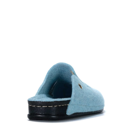 Harriet Dr Feet Felt Wool Slipper - Light Blue
