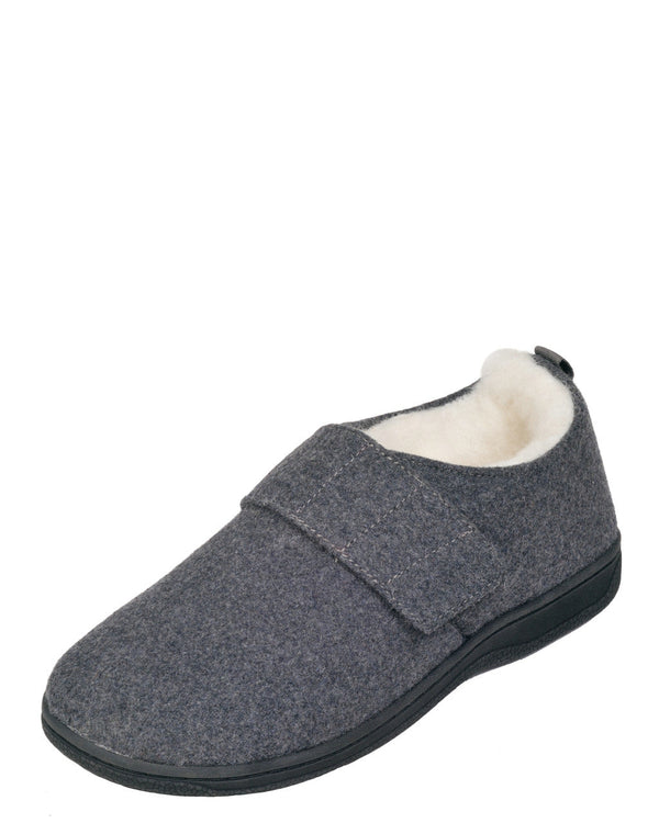 Mi Woollies Ellington Grey Marl Slipper