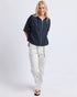 Elm Saltair Light Weight Linen Jacket - Navy
