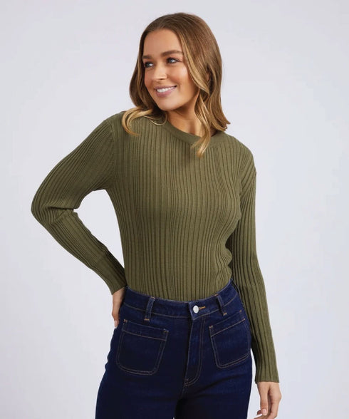 Foxwood Greta Long Sleeve Top - Olive