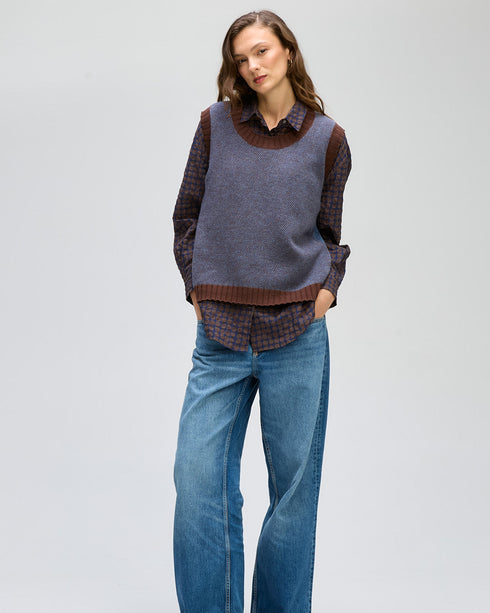 LD+Co Poker Dot Shirt - Cocoa Spot