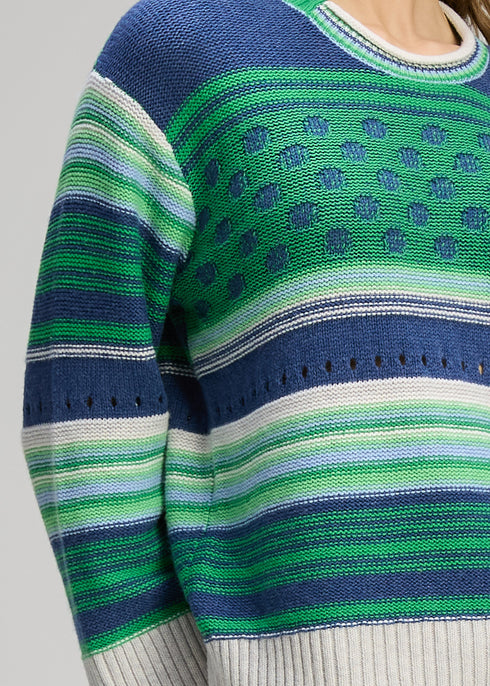 Zaket & Plover Stripe Pop Jumper - Parsley