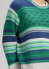 Zaket & Plover Stripe Pop Jumper - Parsley
