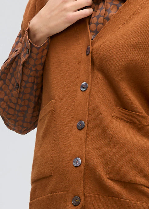 LD+Co Button Vest - Nutmeg