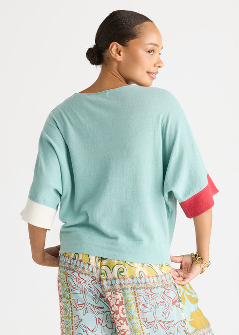 LD+Co Contrast Cuff Top - Iced