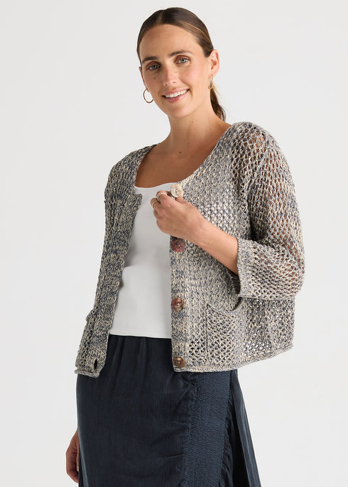 LD+Co Colour Mix Cardi - Graphite