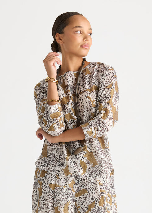 LD+Co Relaxed Print Top -  Paisley