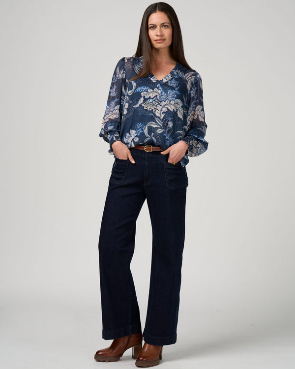 Loobies Story Casella Top - Denim Multi