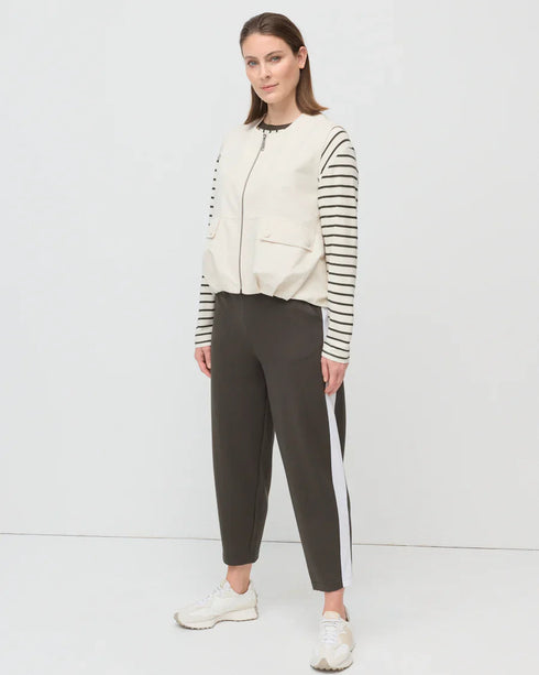 Marco Polo Side Stripe Ponte - Khaki