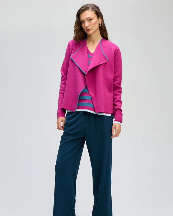 LD+Co Collared Milano Jacket - Plum