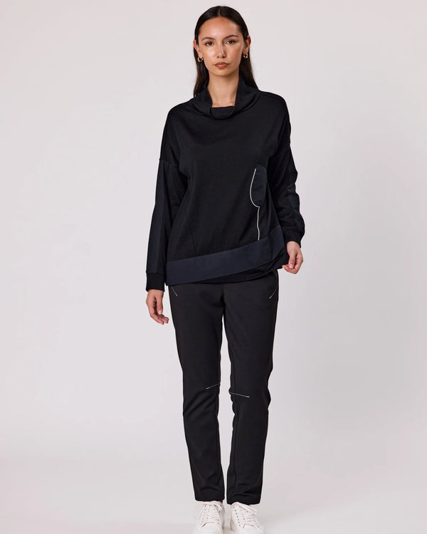 Duo  Stella Merino Pocket Top - Black