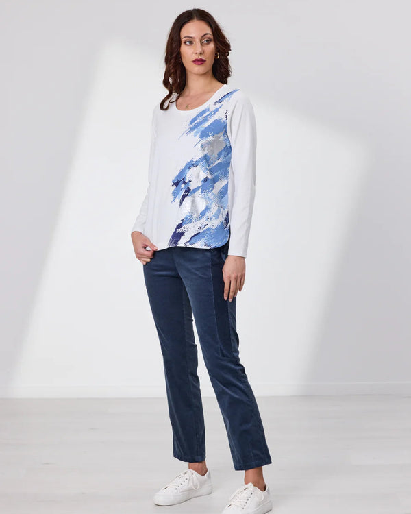 Newport Tempo Long Sleeve Tee- White