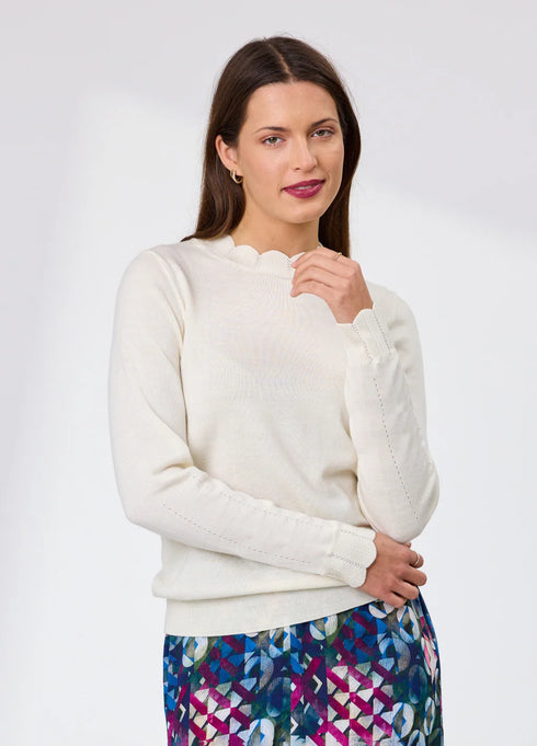 Newport Amos Merino Jumper - Ivory