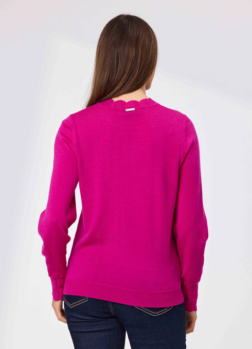 Newport Amos Merino Jumper - Magenta