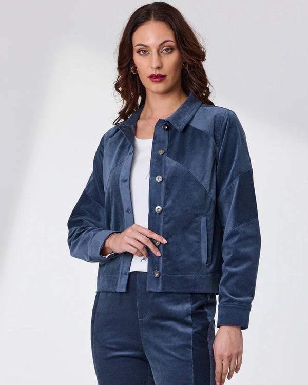 Newport Aspen Cord Jacket - Steel Blue
