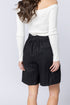 Seeking Lola Bermuda Short - Black Linen
