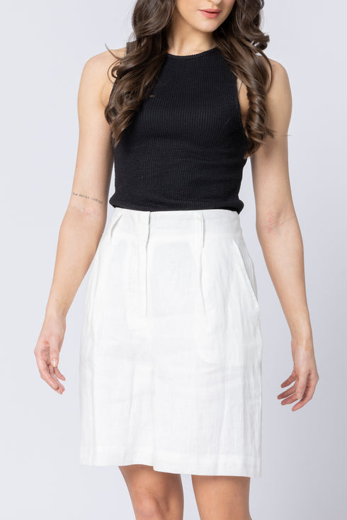 Seeking Lola Bermuda Short - White