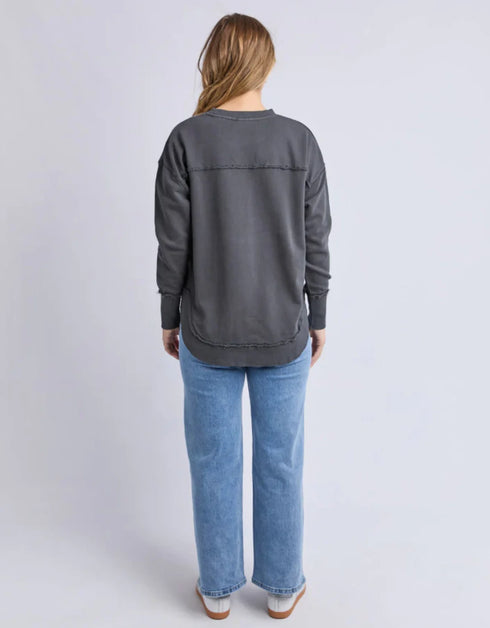 Foxwood Simplified Crew - Dark Charcoal