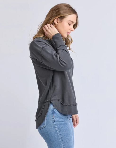 Foxwood Simplified Crew - Dark Charcoal