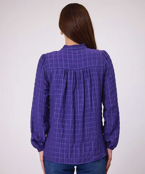 Duo Madi Textured Blouse - Violet