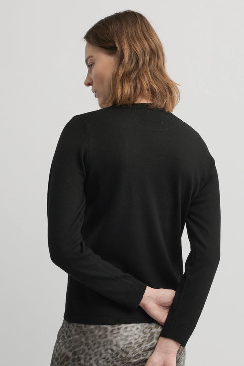 Yarra Trail Villa Knit Merino - Black