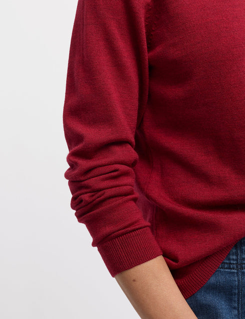 Yarra Trail Villa Knit Merino - Cherry