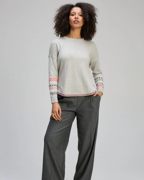 Zaket & Plover Textured Swing Jumper - Light Marl