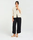 Black Stone Jacquard Zip Front Jacket - Beige Jacquard