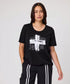 Duo June Pleat Tee - Black