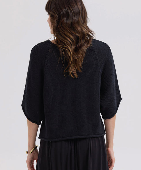 LD+C Textured Jumper LC7764  - Black