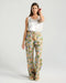Black Stone Casa Del Sol Print Linen Pants