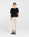Black Stone Lisette Gathered Yoke Top - Black