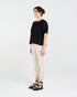Black Stone Lisette Gathered Yoke Top - Black