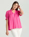 Black Stone Rosella Stitch Detail Top - Rose