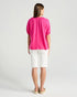 Black Stone Rosella Stitch Detail Top - Rose