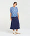 Black Stone Bridget Pintuck Front Shirt - Blue Fleur De Leis