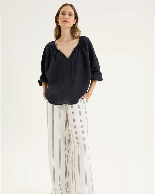 Yarra Trail Bohdi Top -  Navy