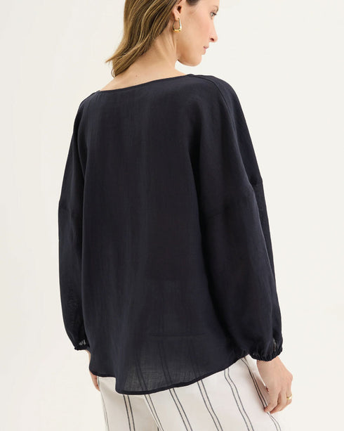 Yarra Trail Bohdi Top -  Navy