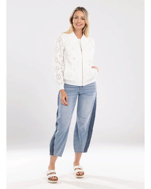 Mi Moso Broderie Bomber Jacket