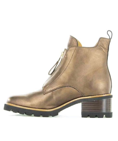 Bresley Dazzler Front Zip Boots - Bronze