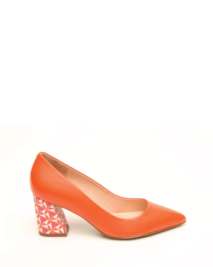 Orange on sale leather heels