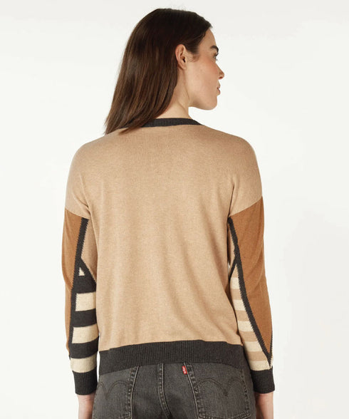 Zaket & Plover Mosaic Intarsia Jumper - Charcoal