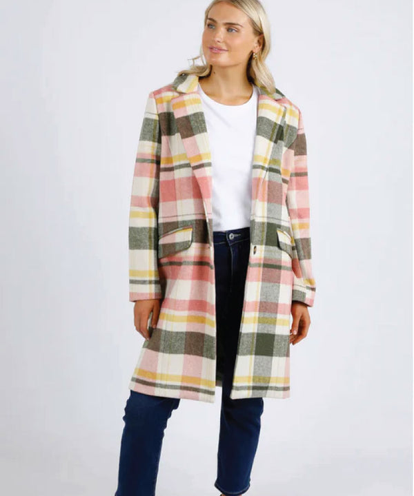 Elm Blanche Check Coat - Lilac Check