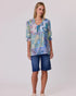 Classified Aurora Peasant Top - Blue