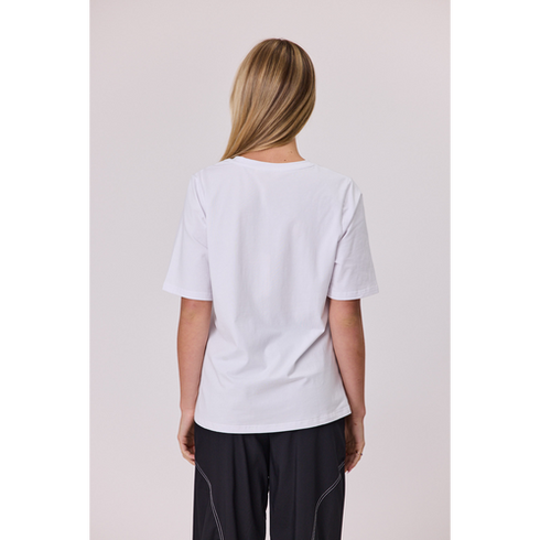 Classified Heart Trim Tee - White/Black