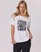 Classified Pearl Flower Lace Tee - White