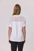 Classified Pearl Flower Lace Tee - White